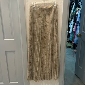 Anthropologie metallic maxi skirt
